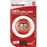 Fischer - Dubbelzijdig Plakband - Wit - 3 m x 19 mm - 1 Stuks