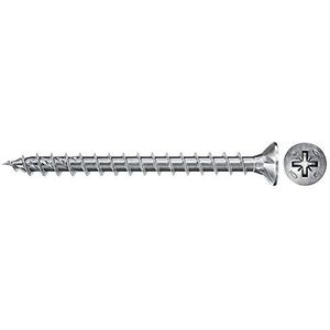 Fischer 670183 Spaanplaatschroef Power-Fast II - PZ2 - 4.0 X 16mm - Verzonken Kop - Voldraad - Verzinkt (200st)