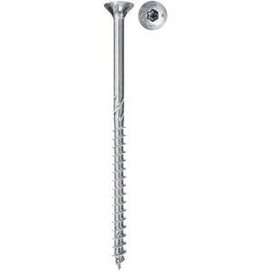 fischer PowerFast II CZP 5,0 x 90, spaanplaatschroef (200 stuks) met gedeeltelijke schroefdraad, verzonken kopschroef met kruiskop, schroef voor houtbewerking, vermindert inschroefweerstand en