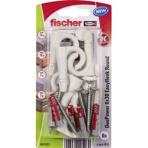 Fischer DuoPower 6x30 EasyHook Round K (6) Plugassortiment 557923 1 Set(s)
