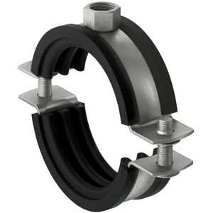 Fischer 560606, Rohrschelle, Schwarz, Edelstahl, 102 - 116 mm, 10,2 cm (4 Zoll), EPDM, Edelstahl, 2 kN