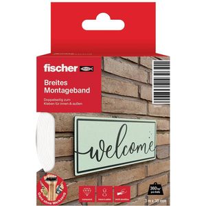 Fischer - GOW 560901 - Montagetape - Wit - 3 m x 38 mm - 1 stuk