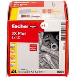 Fischer SX Plus Spreidplug 40 Mm 8 Mm 568008 100 Stuk(s)