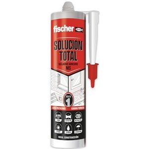 fischer 570946 - Totale oplossing grijs, MS-lijm, afdichting en reparatie, binnen en buiten, waterbestendig, MS-polymeer, 290 ml