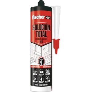 fischer 570946 – totale oplossing zwart, zelfklevende afdichtmiddel, MS, lijm, afdichting en reparatie, binnen en buiten, waterbestendig, MS-polymeer, 290 ml