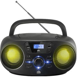 OK - ORC 333-B - Draagbare Radio/CD-Speler - Zwart - USB-Aansluiting