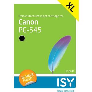 ISY - Canon PG 545 XL - Zwart - Inktcartridge - Gerecycled