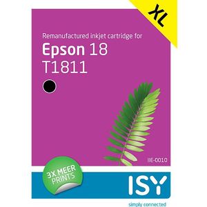 ISY - Epson T 1811 - Cartridge - Zwart - Gerecycled - Meer Inkt