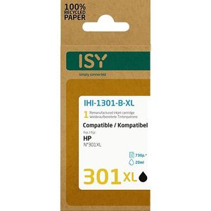 ISY - HP 301XL - Inktcartridge - Zwart - Gerecycled