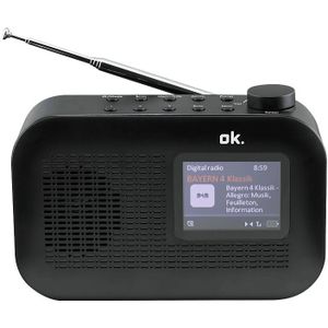 OK - ORD 130 - DAB+ Radio - Zwart - Bluetooth - Groot Kleurendisplay