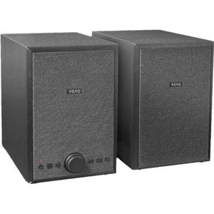 Peaq - PBS 100 - Actief Passief Bluetooth Speakers - Zwart - Hout