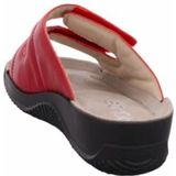 Rohde Dames Slippers Met Klittenband Sluiting - Rood