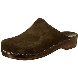 Berkemann Velours-Toeffler Clogs voor volwassenen, uniseks, bruin, 37.5 EU
