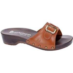 BERKEMANN Berkemann weiblich Holz Hamburg Pantolette Leder Riemchensandale