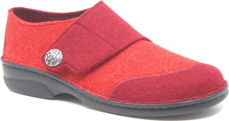 Berkemann - 03558 - Pantoffels - Rood - Patch Filz