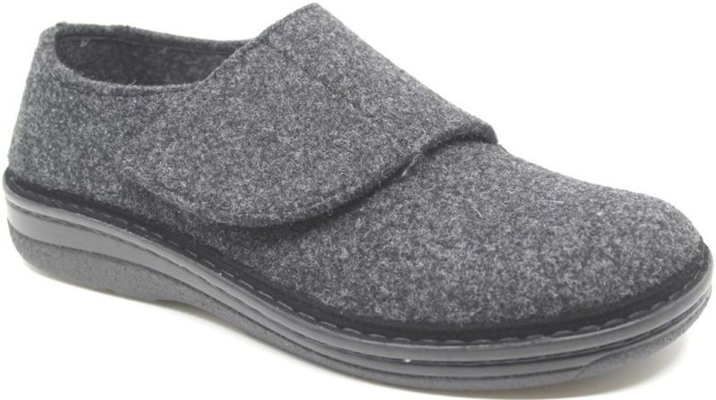 Berkemann 05727 937 donkergrijs vilt Pantoffels