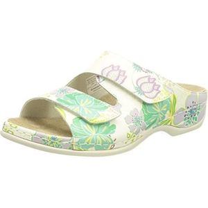 Berkemann dames daria slippers, Tender Flowers Wit, 42 EU