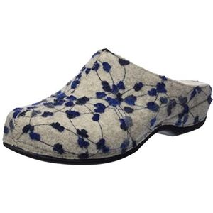 Berkemann Florina, pantoffels voor dames, Blauw met witte stippen