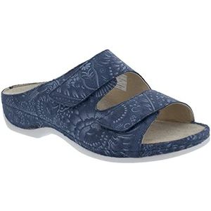 Berkemann Daria Pantoffels voor dames, blauw bloemen, 42 EU, blauwe bloemen, 42 EU