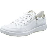 Ara - Roma - Sneakers - Wit/Platinakleur - Comfortabele Breedte - Vetersluiting