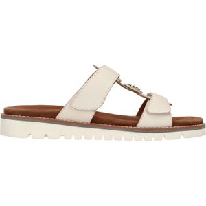 ara, Wit leren zomerslipper met uniek detail Wit, Dames, Maat:40 EU