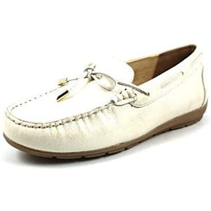 Durea 7376 H - Platte sandalenDames Sandalen - Kleur: Wit/beige - Maat: 42