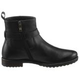 Enkellaarsjes - Effen - Glad Leer - Ritssluiting - Platte Hak