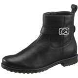 Enkellaarsjes - Effen - Glad Leer - Ritssluiting - Platte Hak