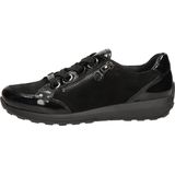 Ara - 1244587 - Dames Veterschoenen - Zwart - Leer en Suède - Wijdte H
