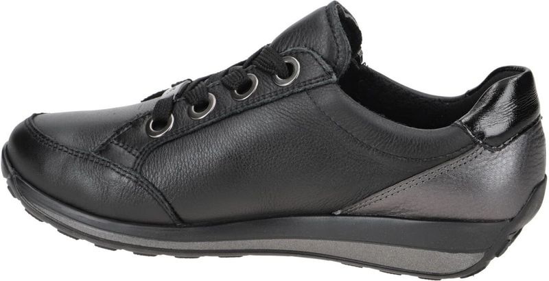 Ara - OSAKA - Sneakers - Zwart/antraciet - Schafrandpolstering - G-breedte - Veterschoen