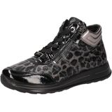 Ara - OSAKA - Sneakerboots - Zwart/grijs - Dierenprint - Sleehak