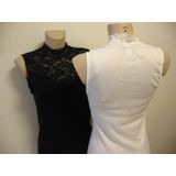 Nina von C - Kanten Top - Biologisch Katoen - Zwart - GOTS Gecertificeerd