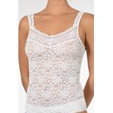 Millefleurs - Nina von C - Dames Hemd - Wit - 85% Polyamide, 15% Elastaan, Luxe Kanten Afwerking