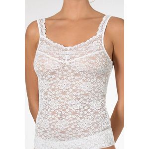 Millefleurs - Nina von C - Dames Hemd - Wit - 85% Polyamide, 15% Elastaan, Luxe Kanten Afwerking