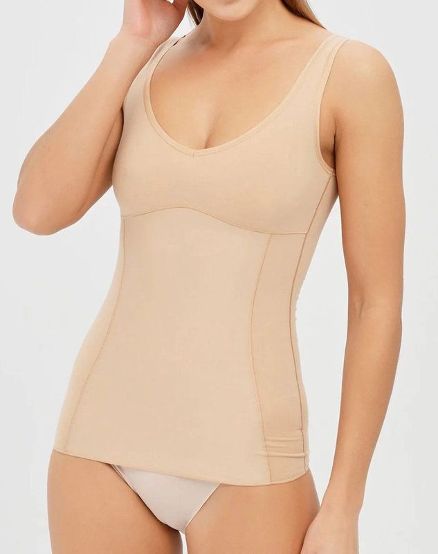 Corrigerend Hemd - Huidskleur - Katoen - Shapewear