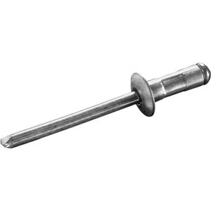GOEBEL® - 500 x Multi-Grip blindklinknagels (Ø x L) 4,8 x 24,8 mm - Alu Aluminium AlMG 2,5 / Staal verzinkt - Vlakke kop - MULTI - 7770148248 - Popnagel