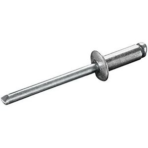 GOEBEL® - 250 x Blindklinknagels (Ø x L) 6,4 x 10 mm - Alu Aluminium AlMG 3,5 / Staal verzinkt - Vlakke kop - STANDARD - 7070164100 - ISO15977 - Popnagel