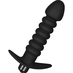 Anale vibrator met groefstructuur, 13,5 cm