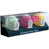 Masturbator Egg Set - Naughty. Savage. Crunchy - 3 pcs