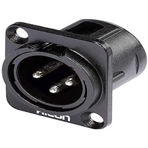 Hicon HI-X3DM-M XLR flens contacten recht aantal polen (nummer): 3 zwart