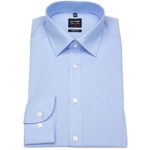 OLYMP Level 5 Body Fit Overhemd - Nacht Blauw - Strijkvriendelijk - Katoen
