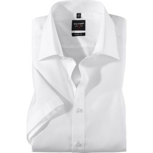 OLYMP - Level 5 - Body Fit Overhemd - Wit - Korte Mouwen - Strijkvriendelijk