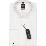 OLYMP - Wit Effen Overhemd - Katoen - Kent Kraag - Lange Mouwen