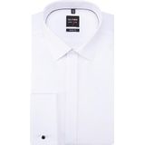 OLYMP - Wit Effen Overhemd - Katoen - Kent Kraag - Lange Mouwen
