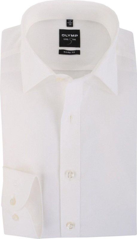 OLYMP Level 5 - Overhemd - Beige - Strijkvriendelijk - 97% Katoen
