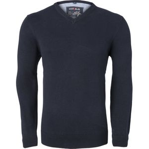 MARVELIS heren trui katoen - V-hals - donkerblauw