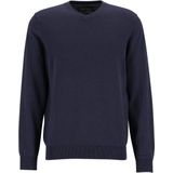 MARVELIS - Heren Trui - Donkerblauw - Katoen - V-hals