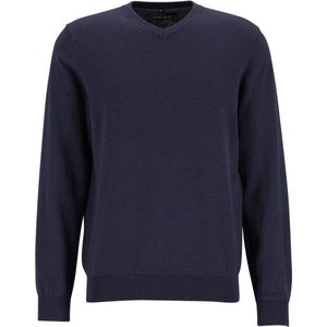 MARVELIS - Heren Trui - Donkerblauw - Katoen - V-hals