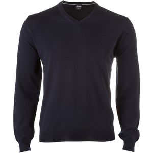OLYMP - Modern Fit Trui - Marine Blauw - 100% Merino Wol