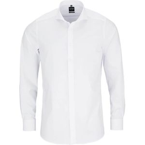 OLYMP - Level 5 - Overhemd - Wit - Strijkvriendelijk - Boordmaat: 37